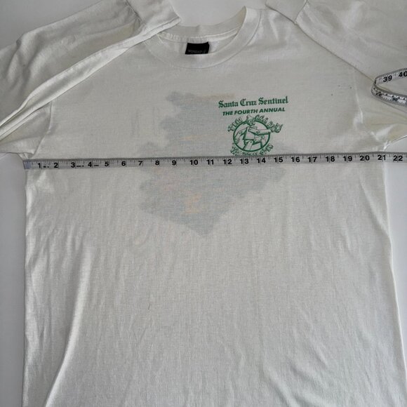 Vintage 1986 Santa Cruz Sentinel Tin Man Triathlon Long Sleeve Shirt Size Large - Picture 10 of 11